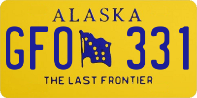AK license plate GFO331