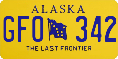 AK license plate GFO342