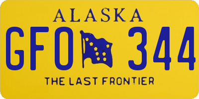 AK license plate GFO344