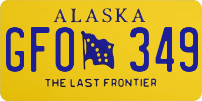 AK license plate GFO349