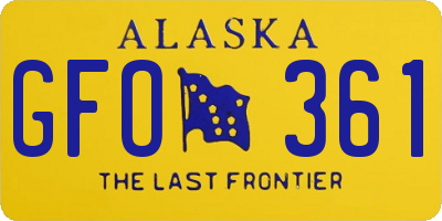 AK license plate GFO361