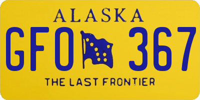 AK license plate GFO367