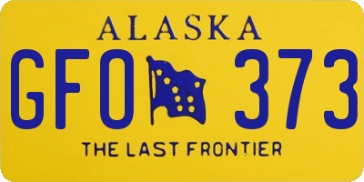 AK license plate GFO373