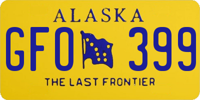AK license plate GFO399