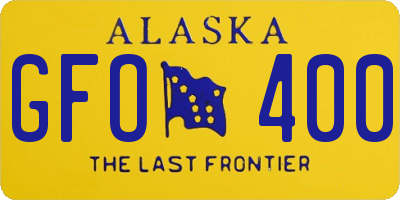 AK license plate GFO400