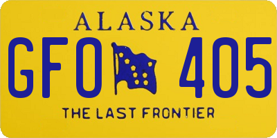 AK license plate GFO405