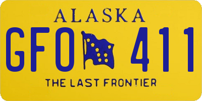 AK license plate GFO411