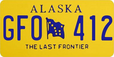 AK license plate GFO412