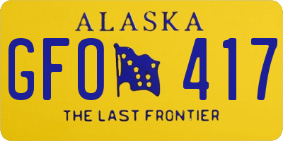AK license plate GFO417