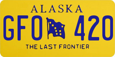 AK license plate GFO420