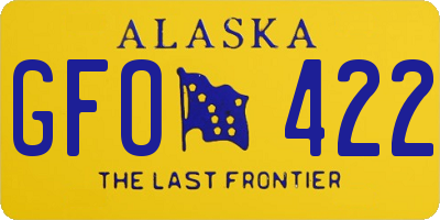 AK license plate GFO422