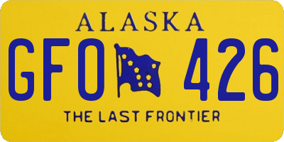 AK license plate GFO426