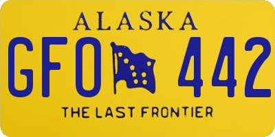 AK license plate GFO442