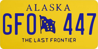 AK license plate GFO447