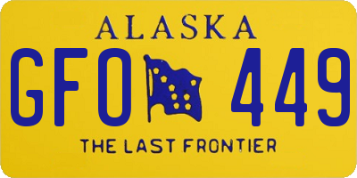 AK license plate GFO449