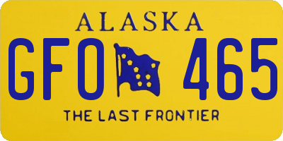 AK license plate GFO465
