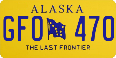 AK license plate GFO470
