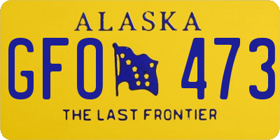 AK license plate GFO473