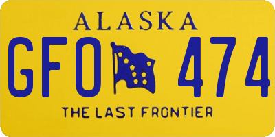 AK license plate GFO474