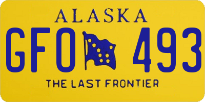 AK license plate GFO493