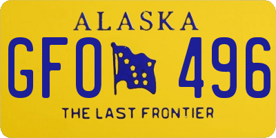 AK license plate GFO496