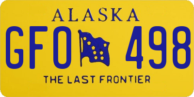 AK license plate GFO498