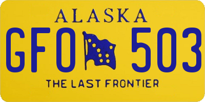 AK license plate GFO503