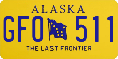 AK license plate GFO511