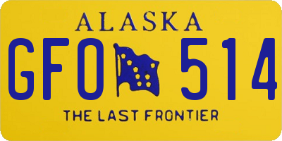 AK license plate GFO514