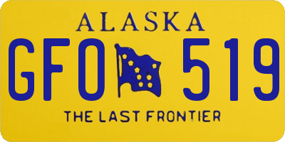 AK license plate GFO519