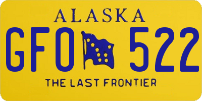 AK license plate GFO522