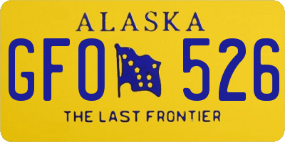 AK license plate GFO526