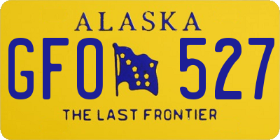 AK license plate GFO527