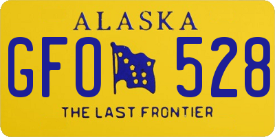 AK license plate GFO528