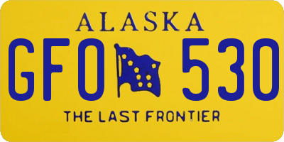 AK license plate GFO530