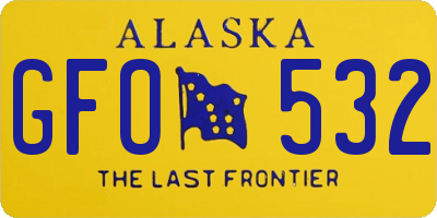 AK license plate GFO532