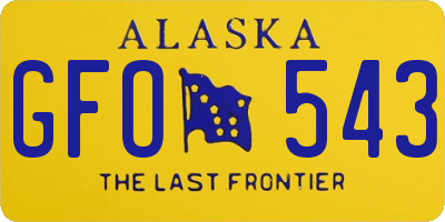 AK license plate GFO543