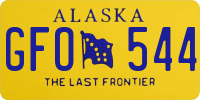 AK license plate GFO544