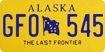 AK license plate GFO545