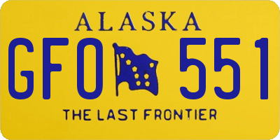 AK license plate GFO551
