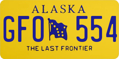AK license plate GFO554