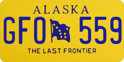 AK license plate GFO559