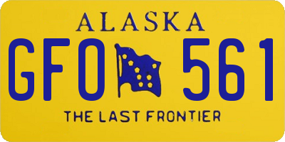 AK license plate GFO561