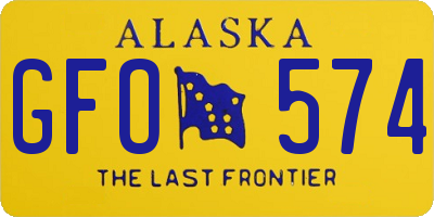 AK license plate GFO574