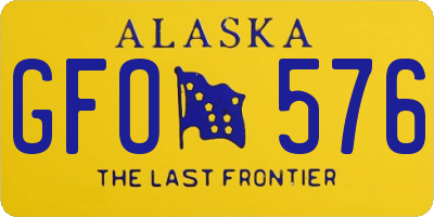 AK license plate GFO576