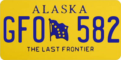 AK license plate GFO582