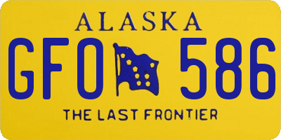 AK license plate GFO586