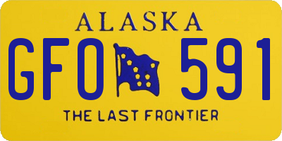 AK license plate GFO591