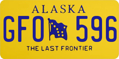 AK license plate GFO596