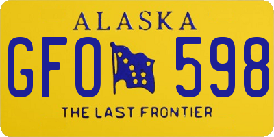 AK license plate GFO598
